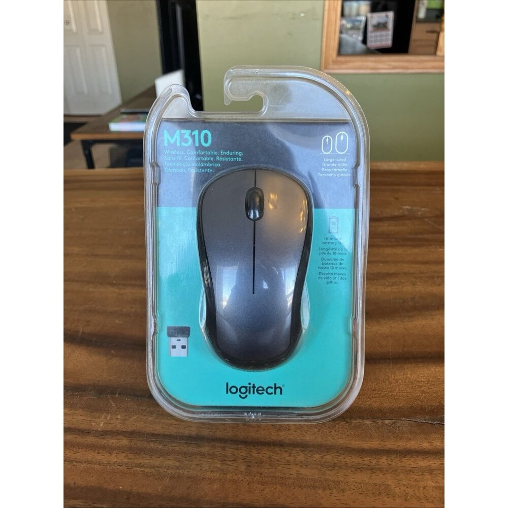 Logitech - M310 Wireless Optical Mouse Graphite Gray New / Sealed